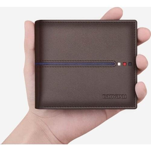 2021 New Mens Wallet Genuine Leather Wallet RFID Blocking Fold Ultra Thin Business Card Holder Purse Money Bag Wallet Man