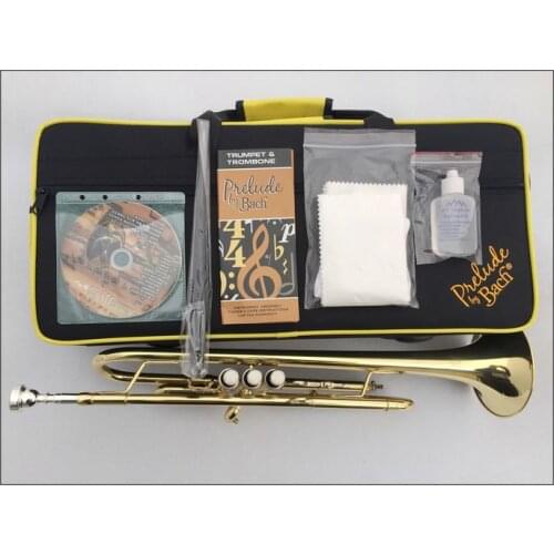 New De Xin Bb Trumpet TR-600 Gold Lacquer Music Instruments Profesional Trumpets Student Included Case Mouthpiece Accessories