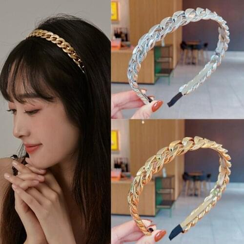 2021 Fashion Korean Plastic Chain HairBand Headwear Girl Women Handmade Hair Accessories Hair Jewelry Leopard Pattern Headband