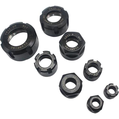 1PC ER11 ER16 ER20 ER25 ER32 spring collect nut clamping for milling engraving machine