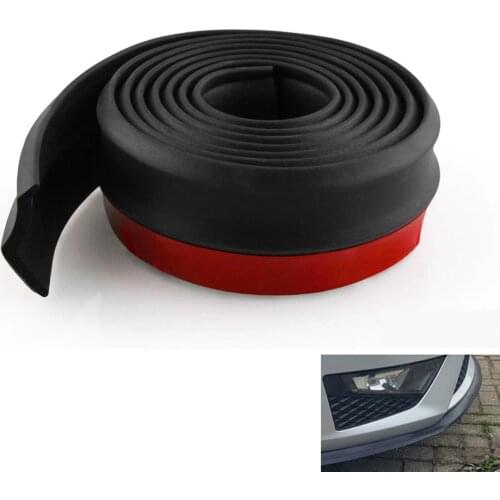 SALE Universal Car Front Rear Side Bumper Lip Splitter Rubber Protector Body Spoiler Valance Chin Rubber Car Bumper Lip 2.5M CSV