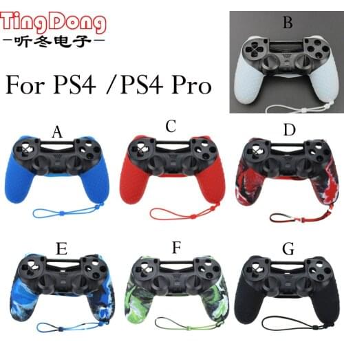 Data Frog Solid Color Silicone Gel Rubber Cases Skin For Sony Playstation 4 Controller Proctective Grip Cover For PS4 Pro Slim