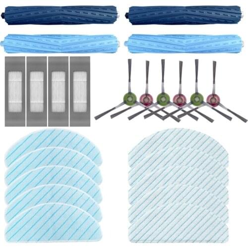 Rubber Roller Main Brush Filter Side Brushes Mop Cloth Filter for Ecovacs Deebot OZMO T9 AIVI T9 T9PRO T9 MAX T9 POWER