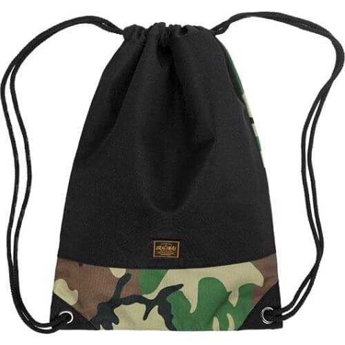Fashion Man Pumping Rope Backpack Camouflage Color Bundle Mouth Package Double Shoulder Bag Sports SUB Sale School Bag