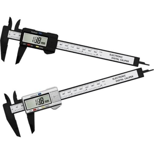 New Arrival 150mm 6 inch LCD Digital Electronic Carbon Fiber Vernier Caliper Gauge Micrometer Measuring Tool