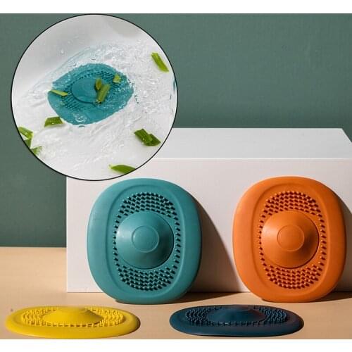 Sink Strainer Silicone Anti-Clogging Leakproof Drain Stopper Kitchen Sink Hair Stopper Strainers Drain Plug can CSV