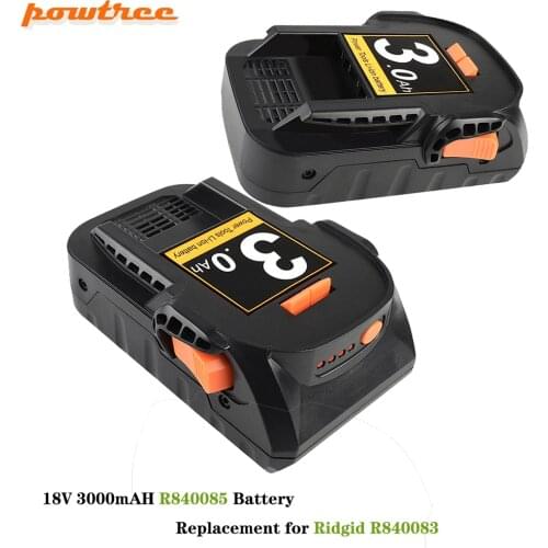 18V 3000mah R840085 Battery Replacement for Ridgid R840083 R840086 R840087 AC840085 GIDDS2-3554606 Cordless Drill Power Tool