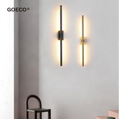Led Modern Golden Wall Lamp Nordic Black Wall Light Bedroom Living Room Kitchen Restaruant Corridor Aisle Sconce Home Decor