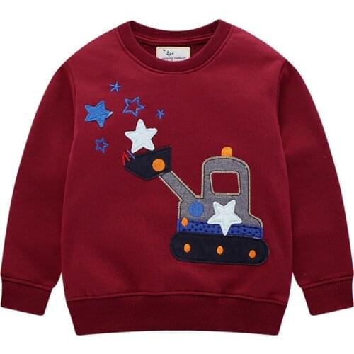 Jumping Meters Boys Sweaters Applique Cartoon Characters Baby Clothes 100% Cotton Boys Sweatshirts for Autumn Winters Tops