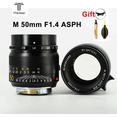 TTartisan 50mm F1.4 ASPH Camera Lens Large Aperture for Leica M Mount Camera MF Manual focus Camera Lenes
