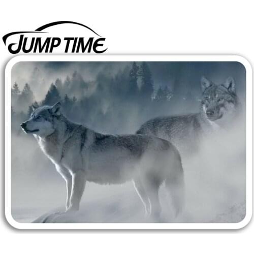 Jump Time for Wolf Pack Vinyl Stickers Wolves Wild Fun Sticker Luggage Laptop Decal Rear Windshield Waterproof Car Accessories