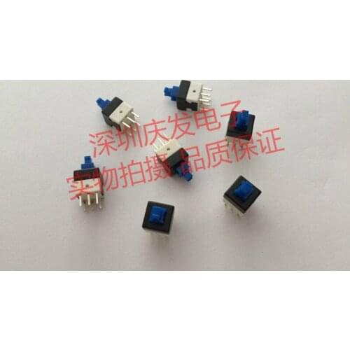 [VK] button switch 8*8mm double row self-lock 6 foot button 6 feet lock 8*8 lock