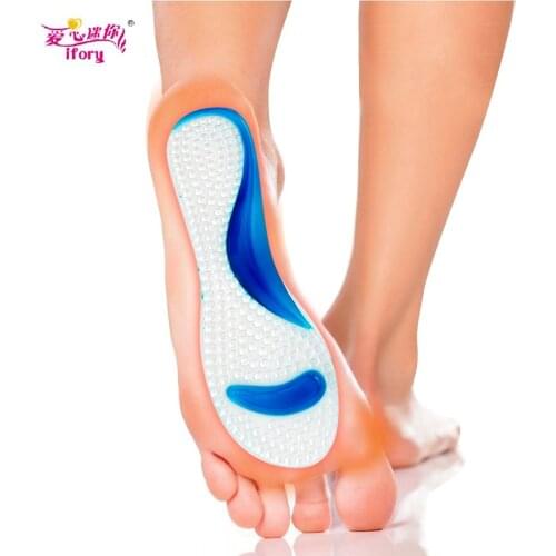 Womens Non-slip Silicone 3/4 Length Arched Foot Support Cushion Massage To Relieve Foot Friction High Heel Invisible Insoles