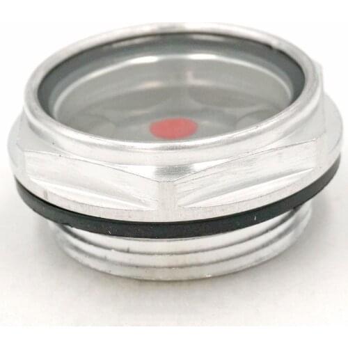 1-1/4" BSPP male Aluminum Oil Level Sight Glass Window Hex Head for air compressor Gearbox