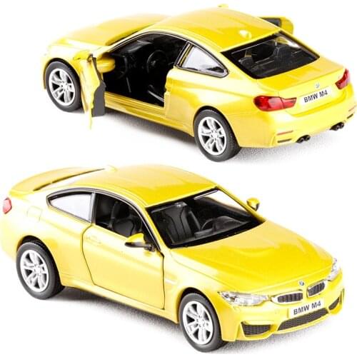 1:36 Scale Diecast Alloy Metal Luxury COUPE Collection Sports Car Model For TheBMW M4 Pull Back Toys