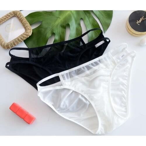 100% Pure Silk Underwear Women Transparent Natural Silk Underwear Black Silk Panties Briefs Underpants Lingerie Free Shipping