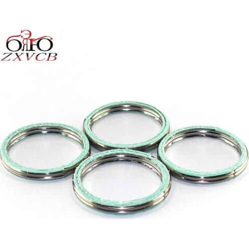 4 PCS FOR YAMAHA XVS1100 V-Star XVS 1100 XT 125 XT125J/K/KC 1982-1983 BW200 BW 200 Big Wheel 1985-1988 Exhaust Pipe Gasket Seal