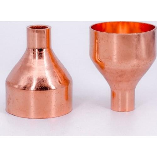 50mm 54mm To 25.4 28.6 32 35 38 42mm ID 99.9% Copper End Feed Solder Reducer Reducing Fitting Coupler For Air Condition