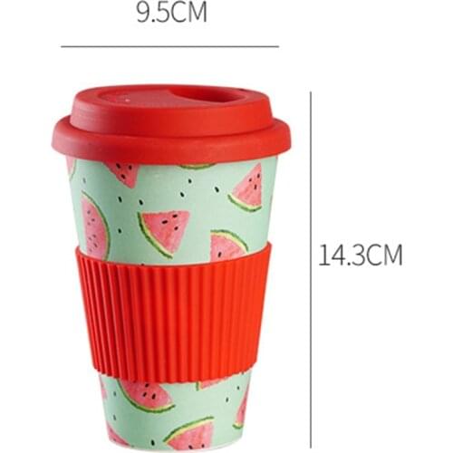 500ml Eco Friendly Bamboo Water Cup Travel Mug Reusable Water Cup With Lid For Coffee Juice And Tea Cup Portable Home Outdoor