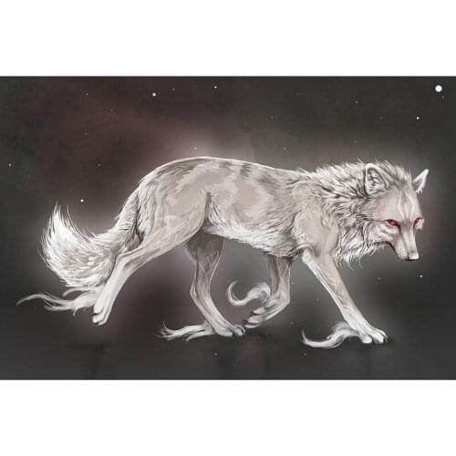 Diamond Embroidery Cartoon Wolf Head Round,Full,Rhinestone Pictures,Diamond Mosaic,Diamond Painting Home Decoration