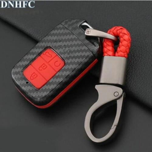 DNHFC Carbon fiber style Car key protected shell key chain car accessories For Honda Civic 10th 2016 2017 2018