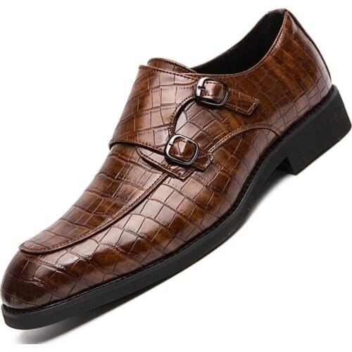 Мужские кожаные туфли FLANGESIO China At AliExpress