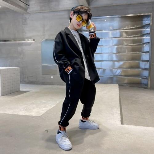 Boy sets free shipping products from aliexpress Stitch fashion Clothes for teenagers Clothing sets Jacket Clothing for boys