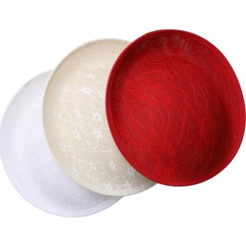 3pcs Womens Round Lace Fascinator Hat Base Millinery Party DIY Hat Making