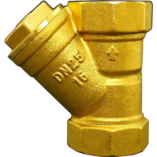 1/2" 3/4" 1" BSP Female Thread Brass Inline Y Type Filter Strainer Valve Pipe Fitting Connector Adapter For Water