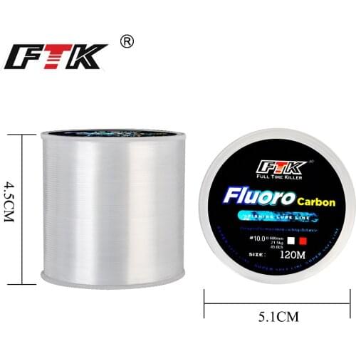 120M Japan Carbon Fiber Coating Lure Fishing Line Fluorocarbon Coating Treatment Process Carbon Surface Nylon Molecules