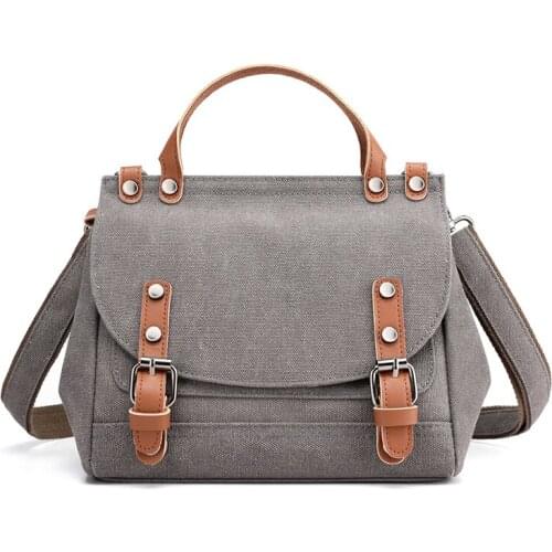 Fashion Canvas Female Tote Bag Women Shoulder Messenger Bags Solid Casual Women Shoulder Bags Brand Designer Ladies Hand Bags