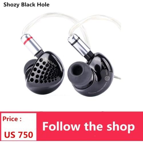 Shozy Black Hole 1DD HiFi In-ear Detachable Audio 3.5mm 0.78mm 2Pin Earphone Monitor Wired Earphones in ear Dynamic Earbuds
