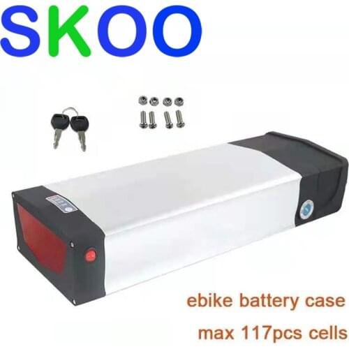 36V 48V 52V Empty Battery Boxes Ebike Battery Case 117 Pcs Rear Rack High Capacity Electric Bike Battery Case Electric Bicycle