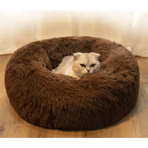 Pink House For Dog Large Cat Bed Round Pet Bed Cat Dog Winter Warm Sleeping Hous Bed For Cats Dogs Dog Beds Mats Pet Supplies