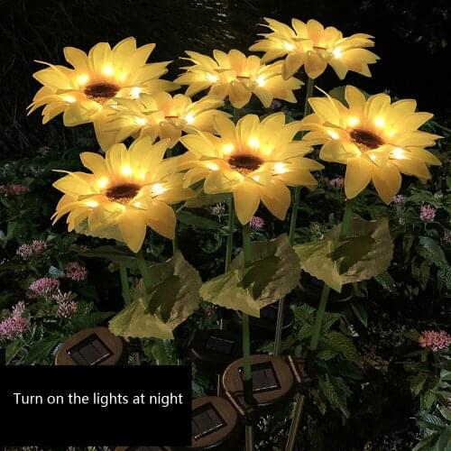 Garden lights Solar LED Light Waterproof Sunflower Lawn Light Courtyard Garden Decoration Outdoor Landscape Lighting