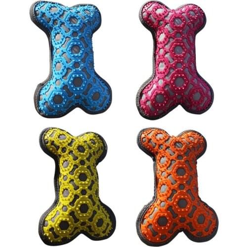 Cuddly Plush Squeaky Soft Bone Dog Toys Bite-Resistant Clean Molar Toys Dog Chew Puppy Training Toy