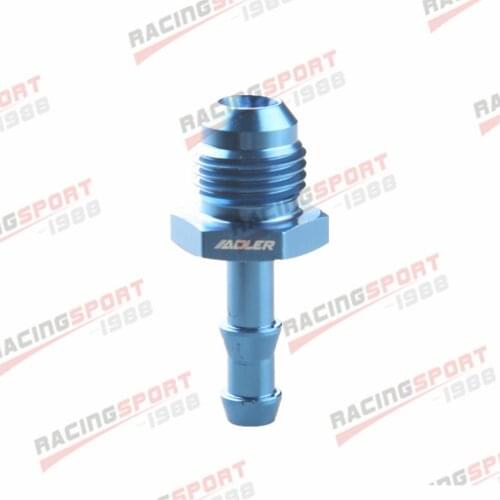 -6 AN 6AN To 6mm Barb Straight Fitting Fuel Line Hose Blue