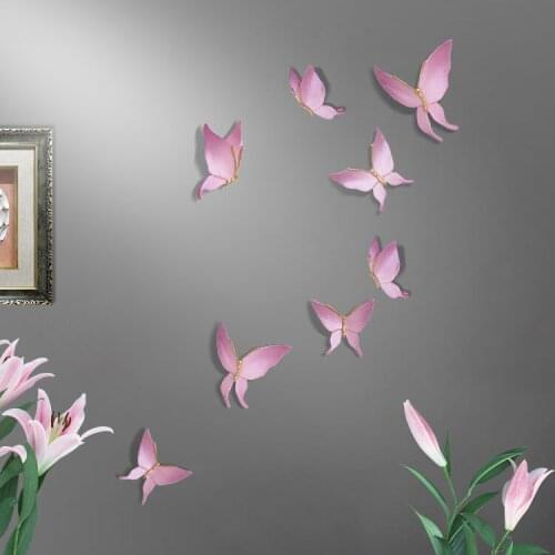 Modern Resin Accessories Wall Hanging Butterfly Decoration Crafts Home Bed room Wall Sticker Ornaments Hotel Wall Mural Pendant