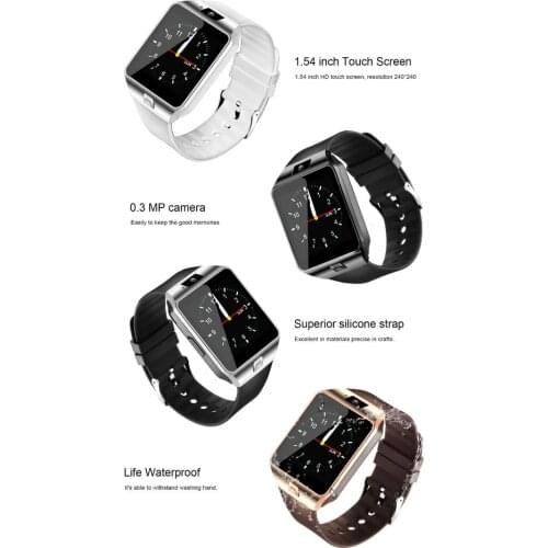 DZ09 Bluetooth-compatible Smart Watch with SIM Memory Card Support for Android iOS Device With Motion Tracking Step Counting