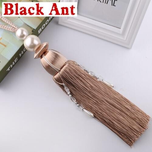 Pearl Bandage For Curtain Bear Tieback Tassel Hanging Ball For Curtain Hook Tape Curtain Accessories CP076#30