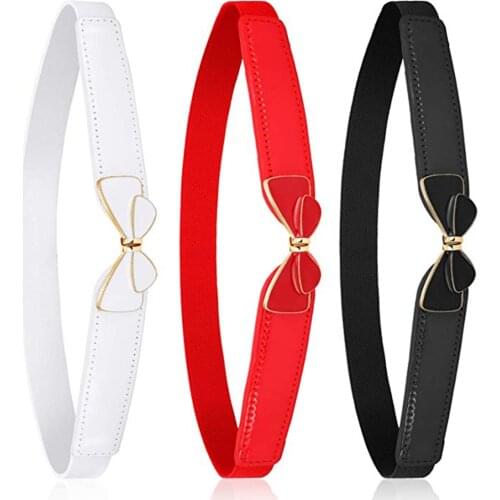 Bow belt cummerbunds with buckle belts thin elastic cummerbund for dress Pants Apparel Accessories cinturon mujer women belts