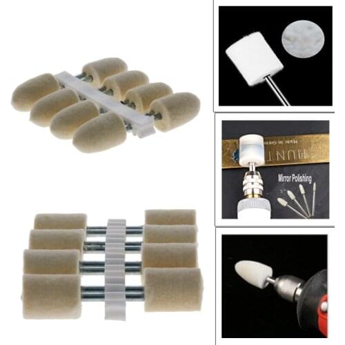 16Pcs/Set Grinding Heads 3x18/3x20mm/inch Australian Wool Cusp/Column Carbon Steel Nickel Plating Handle Abrasive Tools