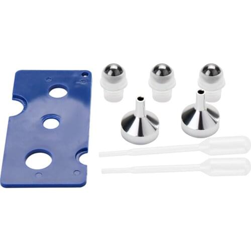 18pcs/set 10ml Refillable Essential Oil Bottle Frost Glass Dropper Bottle Empty Cosmetic Packaging Container Vials With Opener