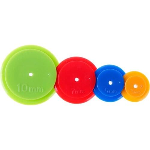 4pcs Patchwork Equidistant Ruler Seam Parts Parallel Wheel Cloth Scanning Line Ring Round Seam Parts Tailor Sewing Scribing Tool