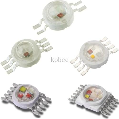 5-50pcs 3W-18W RGB RGBW RGBWW RGBWY RGBWYV High Power LED Chip 4/ 6 / 8 /10/12 pin Molding LED Stage Colorful Light Source Beads