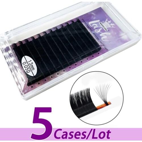 5psc/lot Easy Fanning Eyelash Extensions 8-20mm Volume Lashes Natural Soft Lash Extension Easy Fan Dropshipping Private Label