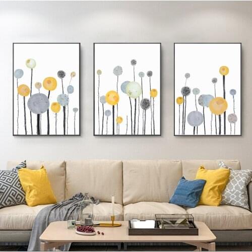 Abstract Flower Poster Plant Leave Nordic Modern Wall Art Picture Print Canvas Painting Minimalist Poster Living Room Decoration