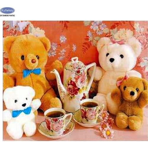 DIY PHOTO CUSTOM Diamond Painting Cross Stitch 5D Full Mosaic Diamond Embroidery cartoon Bear,Needlework for Home Decoration,art