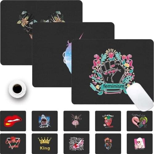 Anti-slip Durable PU Leather Computer Mouse Pad Black And Simple Color Pattern Waterproof Mouse-pad Game Mouse Mat