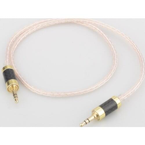 Audiocrast HC026 3.5MM to 3.5MM male AUX Cable Car AUX cable gold plated carbon fiber 3.5mm male connector 1607AC cable